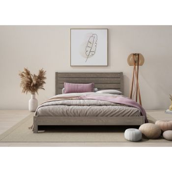 Shibui Bed Frame 5 Feet - Wood - L207 x W161 x H90 cm - Space Grey