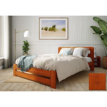 Aurora King Size Bed Frame 5 Feet - L207 x W161 x H80 cm - Brunette