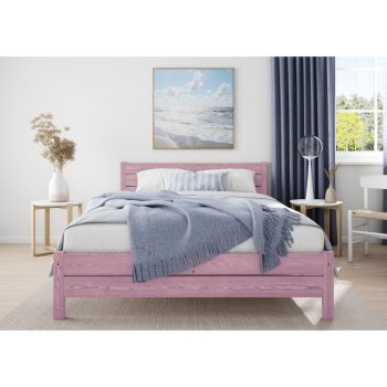 Alva Bed Frame 5 Feet - Wood - L207 x W161 x H90 cm - Purple Lilac