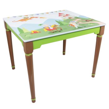 Toy Furniture Knights and Dragons Table - L71 x W59 x H56 cm - Green/Blue