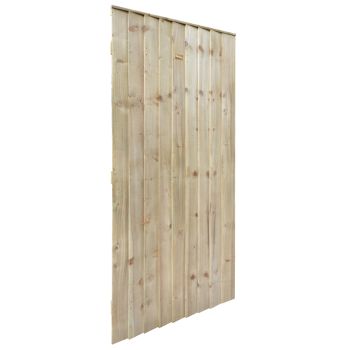 Featheredge Square Top Gate - Wood - L4.5 x W90 x H181.5 cm - Sawn Finish