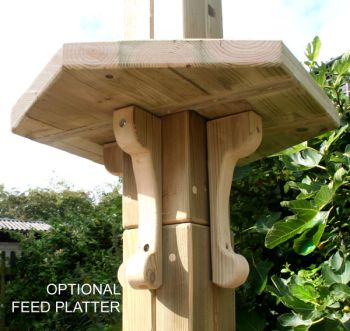 Optional Extra - Feed Platter for Nayland Natural Dovecotes Twelve Nest - Pressure Treated Timber