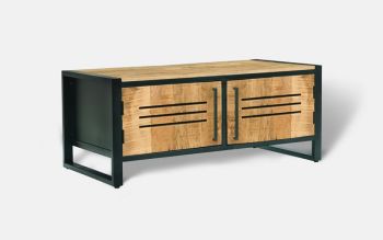 Frais Range Coffee Table - Mango Wood - L50 x W100 x H40 cm - PP Sawn Finish - Assembly Required
