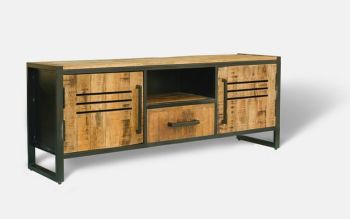 Frais Range TV Unit Large - Mango Wood - L40 x W160 x H45 cm - PP Sawn Finish