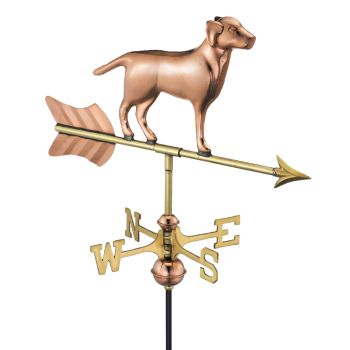 Cottage Labrador Copper Weathervane - H 62 x W 53 x L 28 cm-