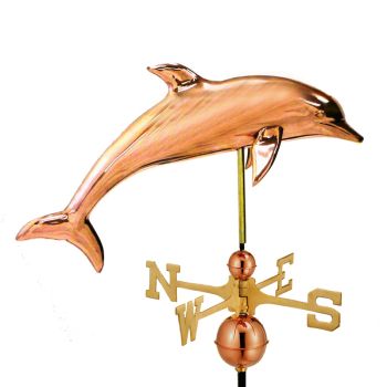 Farmhouse Copper Dolphin Weathervane - H87 x W70 x L44 cm