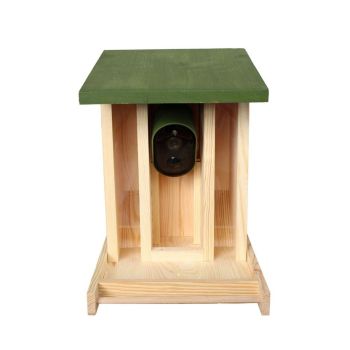 Solar Powered WiFi Camera Wooden Bird Feeder Starter Pack Kit - L50 x W14.2 x H32.2 cm