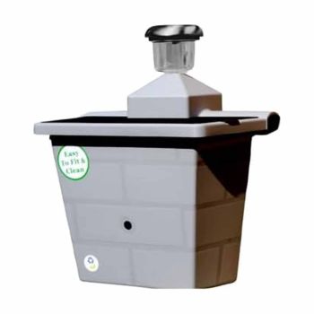 Go IllumiWell 4-in-1 3 Ltr Self-Watering Raised Solar Fence Planter - Polypropylene - L39 x W40 x H31 cm - Grey/Silver