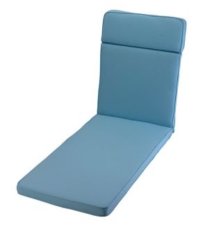 Placid Sun Lounger Outdoor Garden Furniture Cushion - L198 x W60 x H4 cm - Blue