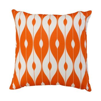Scatter Cushion 18x18 Pattern Outdoor Garden Furniture Cushion (Pack of 4) - L46 x W46 cm - Orange
