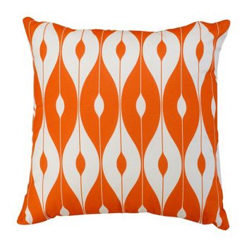 Scatter Cushion 12"x12" Orange Pattern Outdoor Garden Furniture Cushion