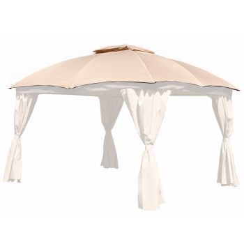 Rio Gazebo 3x3.65m Mocha Canopy