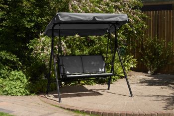 2 Seater Textaline Hammock - L140 x W110 x H152 cm - Grey