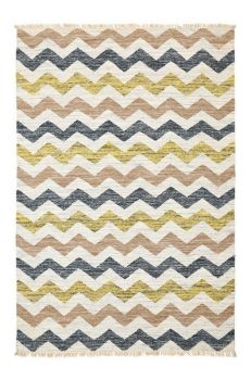 Mahi Rectangular Shaped Hand Woven Kilim - Wool/Cotton - L200 x W140 x H1 cm - Multicolour