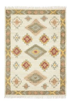 Tropical Sunshine Kilim - Jute - L290 x W200 x H1 cm - Multicolour