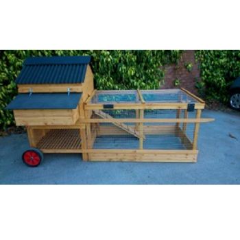 Grosvenor Junior Raised Poultry House with Run - L239 x W94 x H151 cm