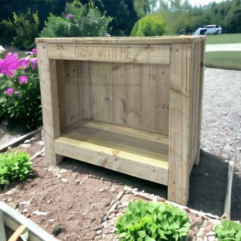 Grow with Me Educational Garden Planter - Pressure Treated Wood - L70 x W62 x H35 cm