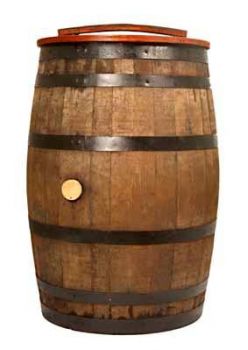 Water Butt - Traditional oak whisky barrel - rain barrel - 200 litres