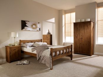 Havana 4.6 Double Bed - Pine - L200.8 x W144.8 x H96 cm