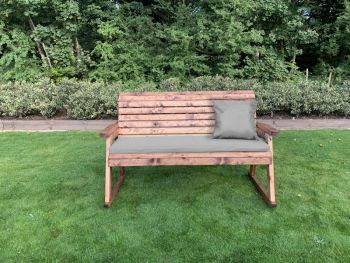 Three Seater Rocker Bench with Grey Cushion - Fully Assembled W170 x D74 x H102 cm