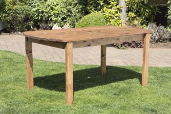 Six Seater Rectangular Table, Garden Furniture - W180 x D95 x H80 - Fully Assembled