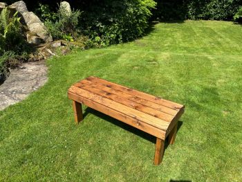 Knights Double Form Garden Table - Timber - L16 x W40 x H17 cm