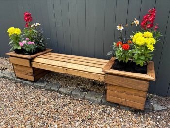 Knights Double Planter Bench - Timber - L47.5 x W135 x H40 cm