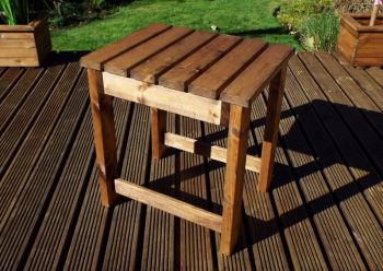 Companion Table, Wooden Garden Furniture - W65 x D50 x H65 - Fully Assembled