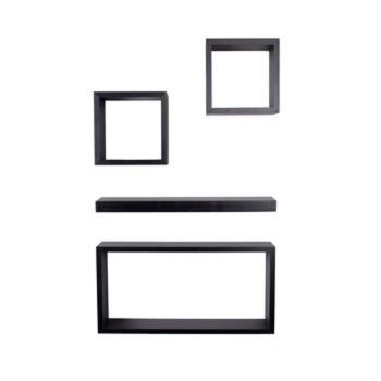 Large 4 Pcs Hudson Set - MDF/Chipboard - Matt Black