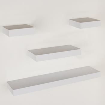 4 Pcs Narrow Hudson Box Shelf Pack - MDF/Chipboard - Matt White