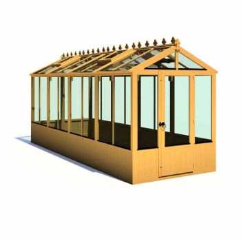 Holkham 6 x 16 Greenhouse - Timber - L476 x W190.3 x H237.3 cm