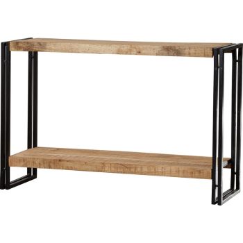 Cosmo Industrial Console Table - Solid Mango Wood - L35 x W120 x H76 cm