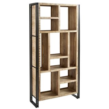 Cosmo Multi Shelf Bookcase - Solid Mango Wood - L40 x W100 x H200 cm