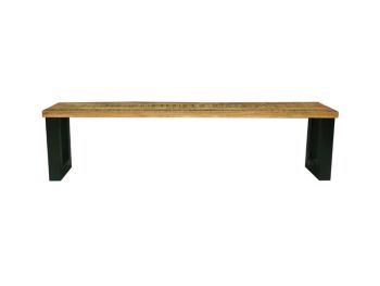 Induse Bench - Mango Wood/Iron - L44 x W140 x H45 cm - Mango PP Saw Finish 