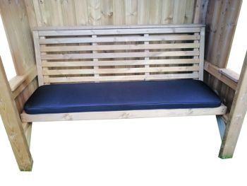 Luxury Piped Waterproof Seat Pads - Triple Green Cushion - Outdoor Cushion for Garden Furniture