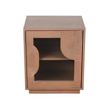 Indus Bedside Table - Solid Wood - L40 x W50 x H60 cm - Brown