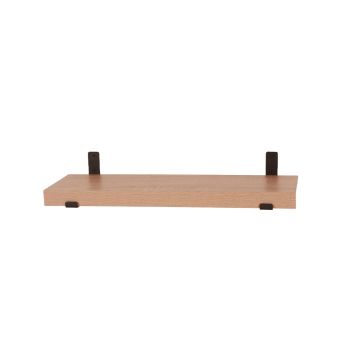 Jackson 60 cm Chunky Shelf with Sit on Brackets - Metal - L20 x W60 x H3.8 cm - Oak Effect