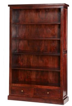 Jaipur Dark Mango Large Bookcase - Solid Mango Wood - L35 x W110 x H180 cm