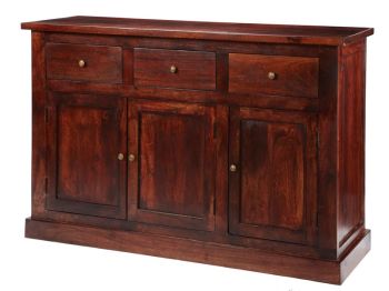 Jaipur Dark Mango Large Sideboard - Solid Mango Wood - L50 x W135 x H90 cm