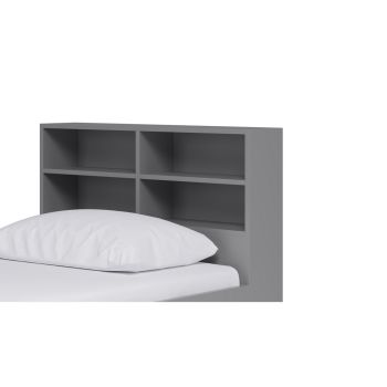 Optional Extra Bookcase Headboard Attachment for K1G & K2G Cabin Bed - MDF - L180 x W96 x H100 cm - Grey