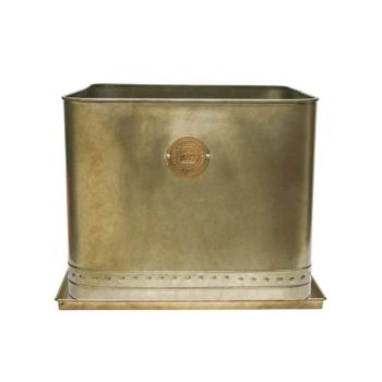 Kew Regency Outdoor Planter - Metal - L38 x W38 x H36 cm - Brass