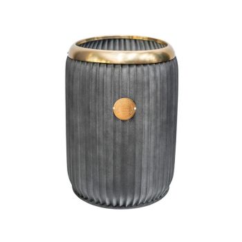 Kew Round Antique Lead Richmond Small Planter - Ceramic - L26 x W26 x H38 cm - Grey