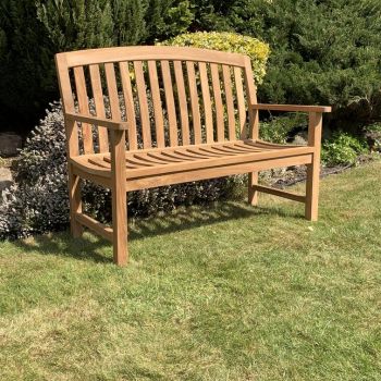 2 Seater Wave Bench - Wood - L53 x W120 x H93 cm