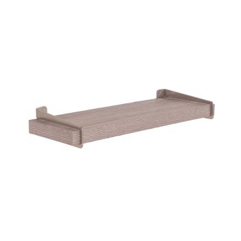 Keer 60 cm Chunky Shelf with Slide on Metal Brackets - L19.5 x W60 x H3.8 cm - Grey Oak Effect