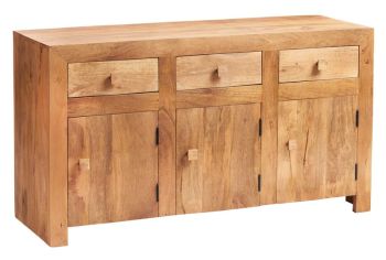Toko Light Mango Large Sideboard - Solid Mango Wood - L45 x W135 x H75 cm