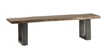 Baltic Live Edge Large Bench - Metal/Acacia Solid Wood - L40 x W175 x H45 cm