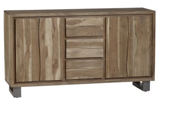 Baltic Live Edge Extra Large Sideboard - Metal/Acacia Solid Wood - L45 x W160 x H90 cm