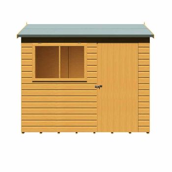 Lewis 8 x 6 Feet Single Door Reverse Apex Style C Shed - L196.3 x W251.4 x H212.7 cm
