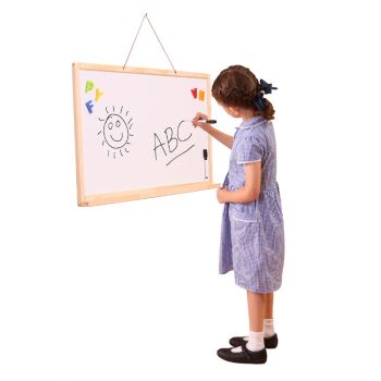 Wall Hanging 2 Sided Whiteboard and Chalkboard Easel
