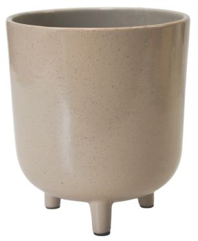 Lecce Speckled Planter - Ceramic - L20 x W20 x H24 cm - Oat
